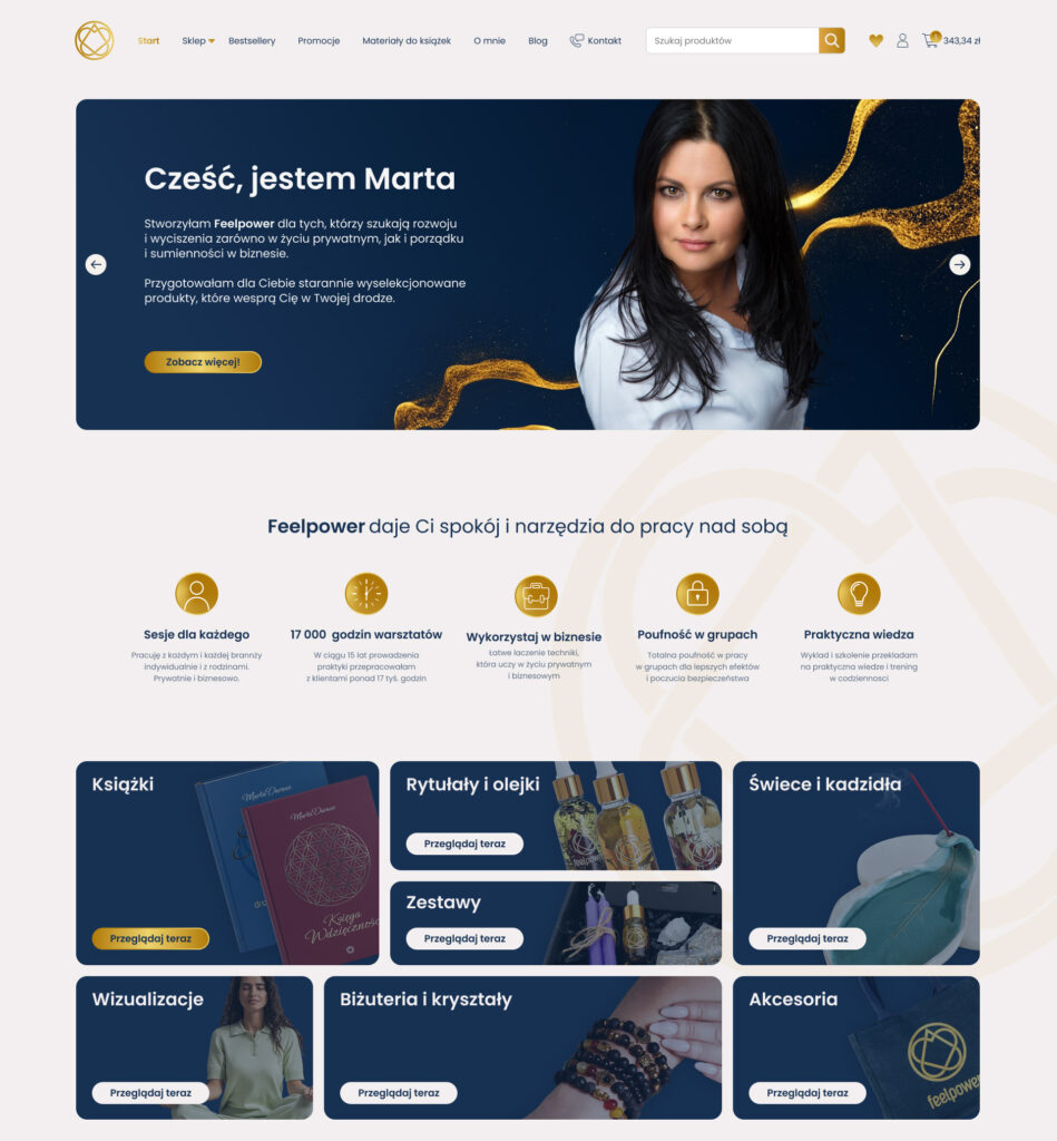 Strona główna sklepu Feelpower.net na PrestaShop